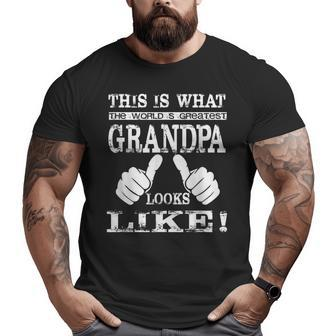 World's Greatest Grandpa Best Grandfather Ever Big and Tall Men T-shirt | Mazezy UK