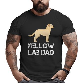 Yellow Lab Dad Dog Owner Hooded Big and Tall Men T-shirt | Mazezy