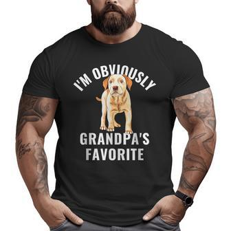 Yellow Lab Grandpa Favorite Labrador Retriever Big and Tall Men T-shirt | Mazezy