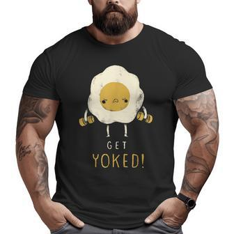 Get Yoked Yoked Egg Gym Gym Training Big and Tall Men T-shirt | Mazezy