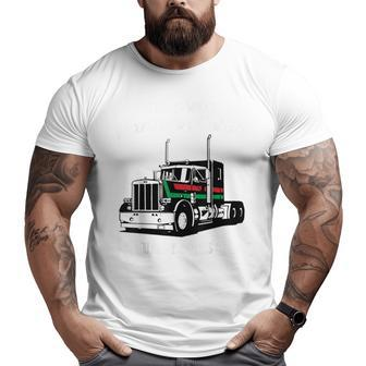 Christmas Asphalt Cowboy Trucker Truck Driver Big and Tall Men T-shirt | Mazezy
