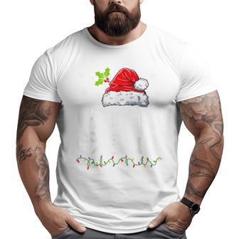 Grandpa Claus Christmas Lights Pajama Family Matching Big and Tall Men T-shirt | Mazezy