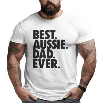 Aussie Dad Australian Shepherd Dog Dad Big and Tall Men T-shirt | Mazezy