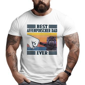 Best Affenpinscher Dad Ever Vintage Father Day Big and Tall Men T-shirt | Mazezy