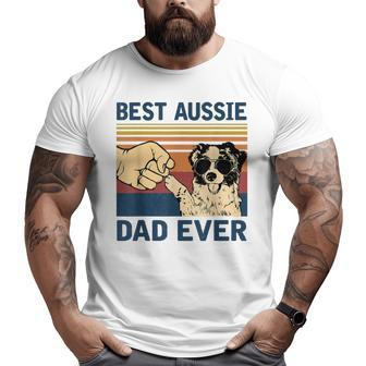 Best Aussie Dad Ever Vintage Aussie Dog Big and Tall Men T-shirt | Mazezy