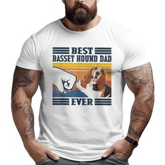 Best Basset Hound Dad Ever Dog Lover Father's Day Gif Big and Tall Men T-shirt | Mazezy