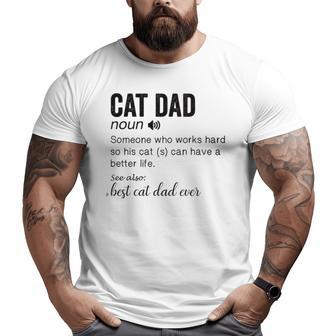 The Best Cat Dad Personalized Cat Dad Big and Tall Men T-shirt | Mazezy