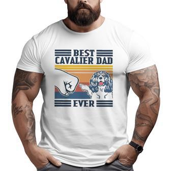 Best Cavalier King Charles Spaniel Dad Ever Vintage Big and Tall Men T-shirt | Mazezy