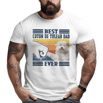 Best Coton De Tulear Dad Ever Vintage Father Day Big and Tall Men T-shirt | Mazezy