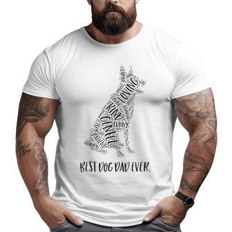Best Dog Dad Ever Father's Day For Dog Lovers Big and Tall Men T-shirt | Mazezy