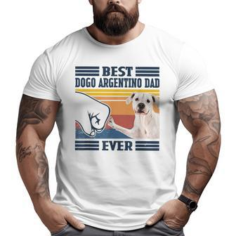 Best Dogo Argentino Dad Ever Vintage Father Day Big and Tall Men T-shirt | Mazezy