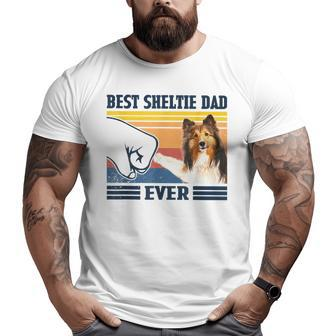 Best Shetland Sheepdog Sheltie Dad Ever Vintage Father Big and Tall Men T-shirt | Mazezy