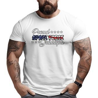 Bold Flag Proud Space Force Grandpa Big and Tall Men T-shirt | Mazezy