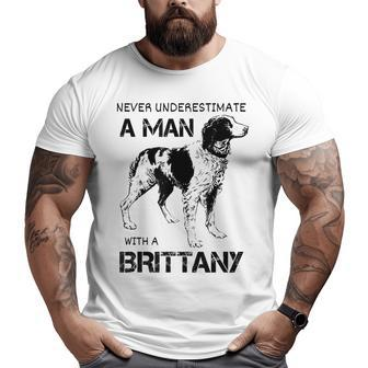 Brittany Spaniel Dad For Dad Big and Tall Men T-shirt | Mazezy