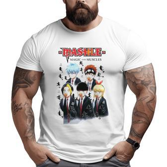 Burnedead And Friends Mashle Magic And Muscles Big and Tall Men T-shirt | Mazezy