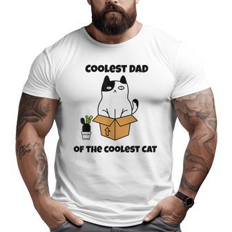 Coolest Dad Of The Coolest Cat Father's Day Cat Lover Big and Tall Men T-shirt | Mazezy