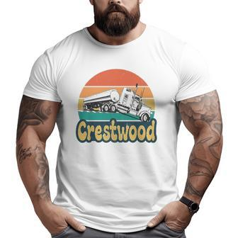 Crestwood Kentucky Ky Tourism Semi Stuck On Railroad Tracks Big and Tall Men T-shirt | Mazezy