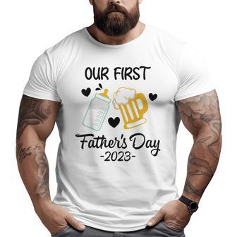 Cute Dad And Son Our First Fathers Day Together 2023 Big and Tall Men T-shirt | Mazezy CA