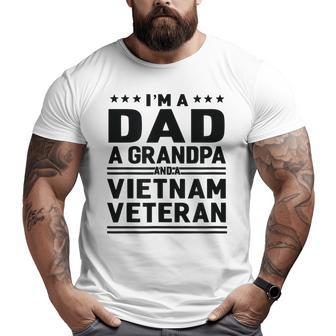 Dad Grandpa Vietnam Veteran Vintage Top Men Big and Tall Men T-shirt | Mazezy
