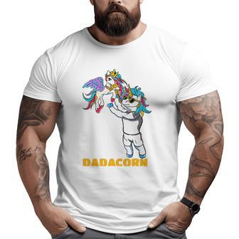 Dadacorn Unicorn Dad For A Family Daddy Father's Day Big and Tall Men T-shirt | Mazezy