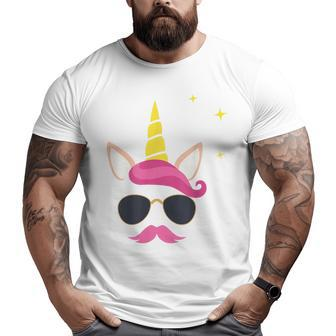 Dadicorn Best Dad Unicorn Fathers Day Pink Men Big and Tall Men T-shirt | Mazezy