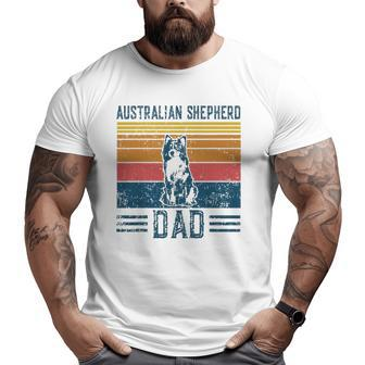 Dog Aussie Dad Vintage Australian Shepherd Dad Big and Tall Men T-shirt | Mazezy