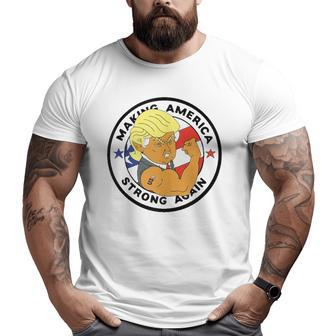 Donald Pump Make America Lift Again Memorial Day Father' Day Big and Tall Men T-shirt | Mazezy