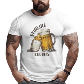 Drinking Buddies Dad And Baby Matching Fist Father Big and Tall Men T-shirt | Mazezy