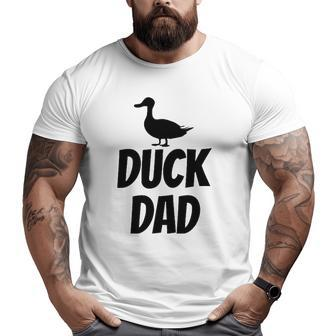 Duck Dad Cute Duck Pe Black Big and Tall Men T-shirt | Mazezy
