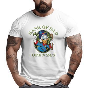 Ducktales Bank Of Dad Open 247 Vintage Big and Tall Men T-shirt | Mazezy