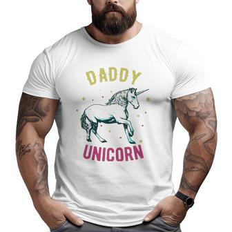 Father's Day Daddy Unicorn Big and Tall Men T-shirt | Mazezy DE