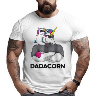 Fathers Day Unicorn Dad Dadacorn Men Big and Tall Men T-shirt | Mazezy