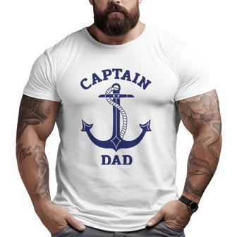 Father's Day Nautical Anchor Captain Dad Big and Tall Men T-shirt | Mazezy UK