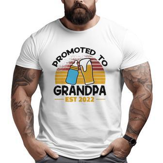 First Time Grandpa Promoted To Grandpa 2022 Big and Tall Men T-shirt | Mazezy