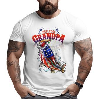 Fishing Reel Cool Grandpa Perfect On Fathers Day Big and Tall Men T-shirt | Mazezy