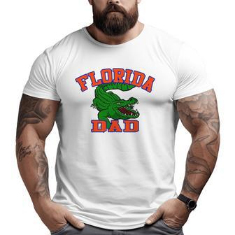 Florida Dad Green Crocodile Father's Day Big and Tall Men T-shirt | Mazezy