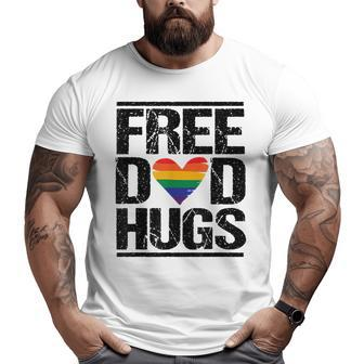Free Dad Hugs Lgbtq Pride Stepfather Daddy Papa Big and Tall Men T-shirt | Mazezy