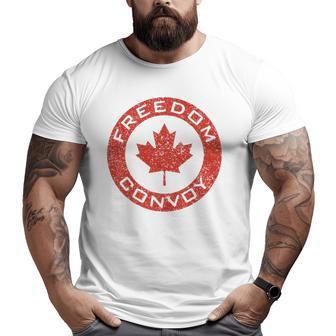 Freedom Convoy 2022 Canadian Maple Leaf Trucker Tees Big and Tall Men T-shirt | Mazezy