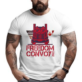 Freedom Convoy 2022 Support Our Truckers Convoy Big and Tall Men T-shirt | Mazezy