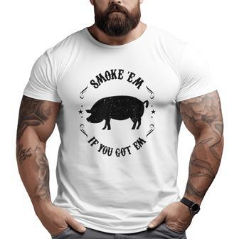 Accessory Pitmaster Dad Bbq Smoking Pig Smoker Big and Tall Men T-shirt | Mazezy