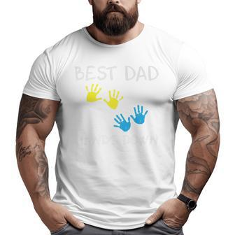 Best Dad Hands Down Father's Day Humor Big and Tall Men T-shirt | Mazezy
