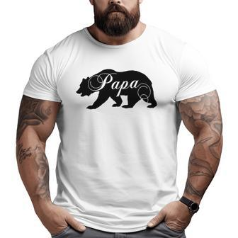 Papa Bear For Dad Father Papa Big and Tall Men T-shirt | Mazezy