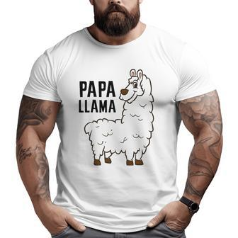 Papa Llama Lovers Big and Tall Men T-shirt | Mazezy