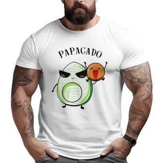 Papacado Avocado Lovers Father's Day Big and Tall Men T-shirt | Mazezy