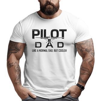 Pilot Dad Airplane Aviation Lover Husband Pilot Father Big and Tall Men T-shirt | Mazezy