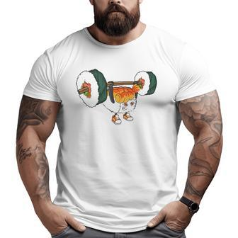 Sushi Weight Lifting Art Japanese Food Gym Tank Top Big and Tall Men T-shirt | Mazezy