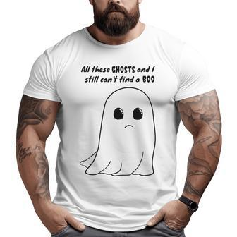 Ghost Dad Joke Halloween Single Dad Big and Tall Men T-shirt | Mazezy