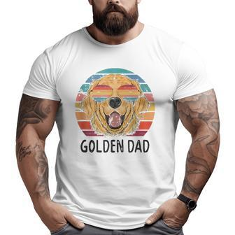Golden Dog Dad Golden Retriever Dog Dad Big and Tall Men T-shirt | Mazezy
