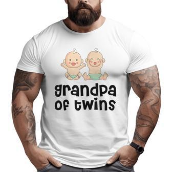 Grandpa Of Twins Twin Big and Tall Men T-shirt | Mazezy