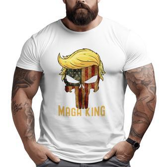 The Great Maga King Donald Trump Skull Maga King Big and Tall Men T-shirt | Mazezy